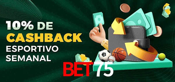10% de bônus de cashback na bet75